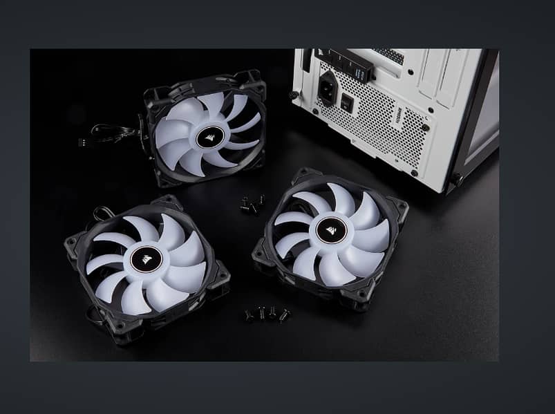 CORSAIR Air Series AF120 LED Case Fan White Triple FAN Pack 6