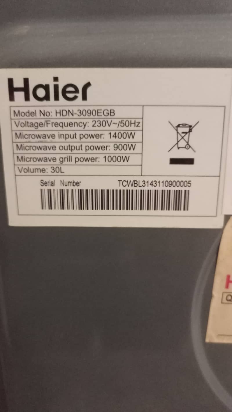 Microwave Haier 30L 2