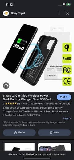 11 pro Imported Battery Case 3500Mah