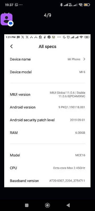 Mi6 6/64first hand used. Whatsapp only. DHA 1