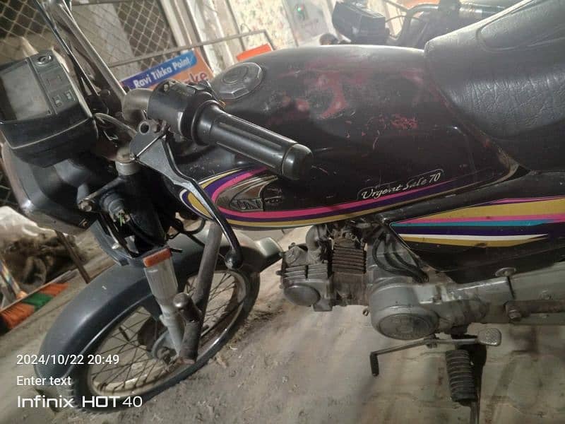 United 70cc bike for urgent sale 1 hand used 03157626256+03051051190 3