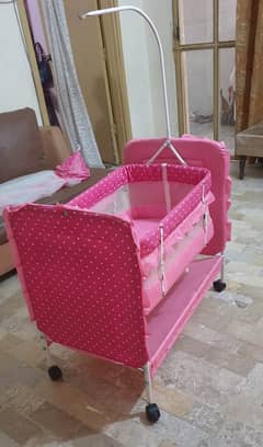 Baby Cot Pink Color - 0 to 12 Months Years