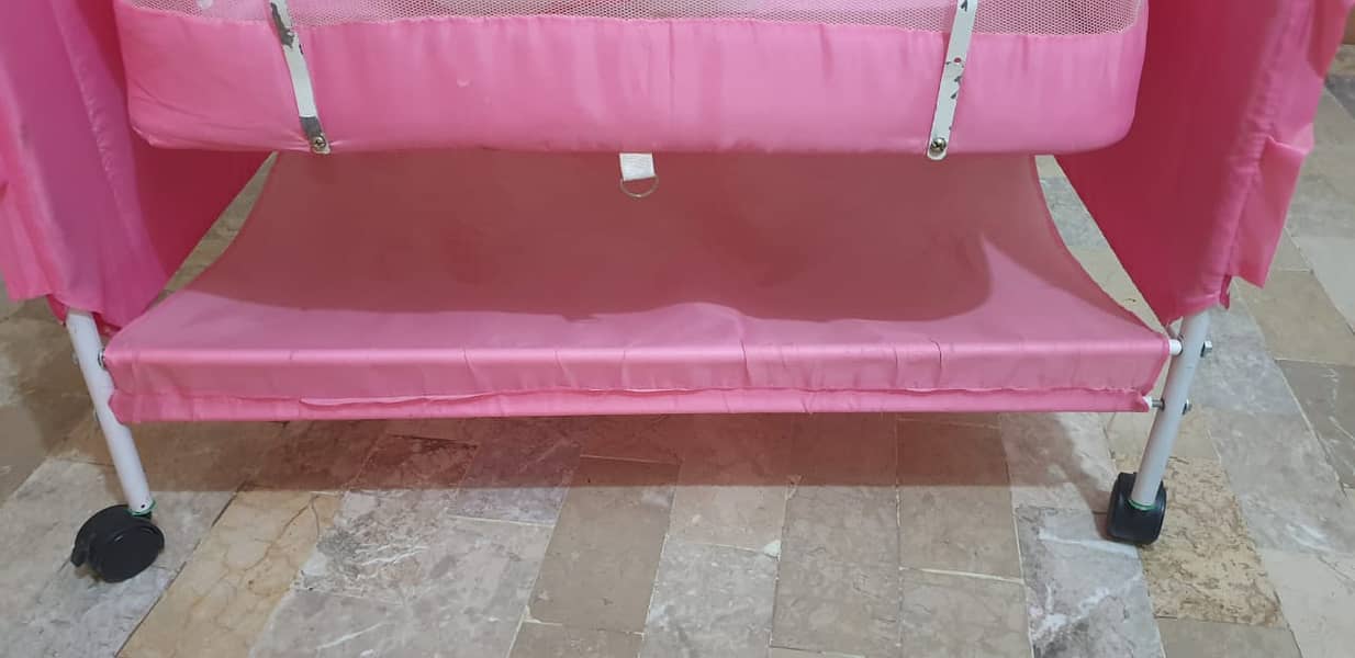 Baby Cot Pink Color - 0 to 12 Month 5