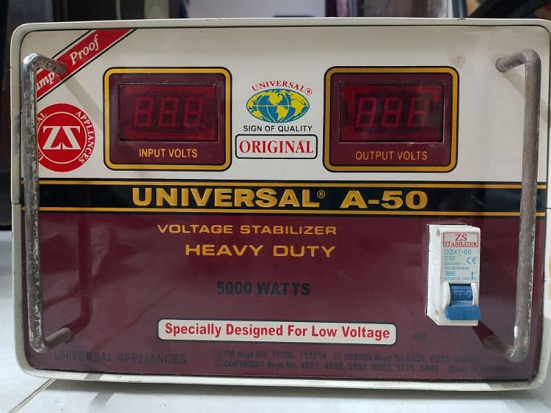 Universal Stabilizer A-50,5000 watts,Digital Meter,Slightly Used 1