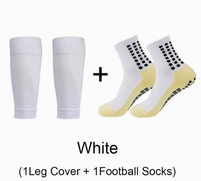 2 pairs set Men Grip Soccer Socks and knee pods calf's sleeves 2