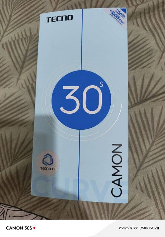 tecno camon 30 s just box open 1 day use 0