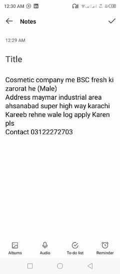 BSC fresh required