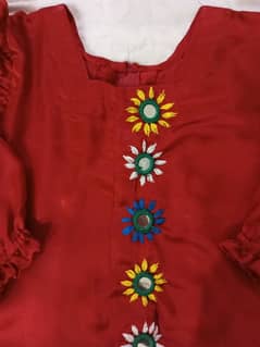 Embroidered stitched dress 0