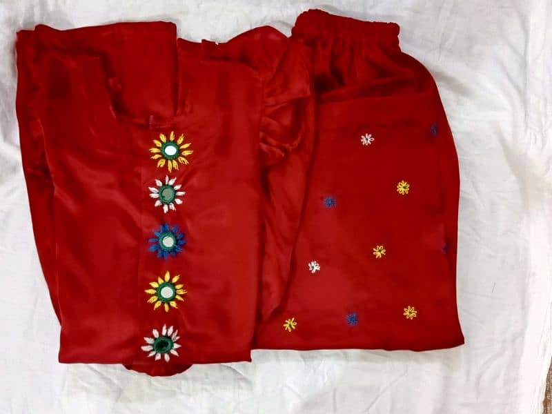 Embroidered stitched dress 5