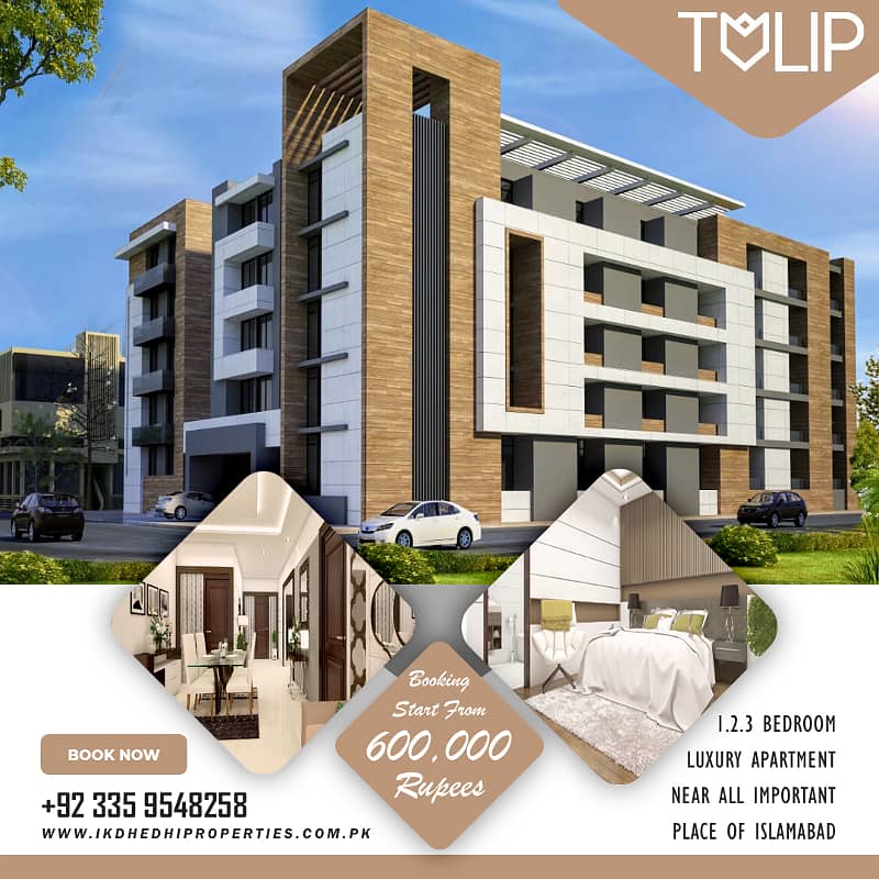 Tulip Apartments Islamabad Two Bedrooms Flat For Sale Near Possession 1