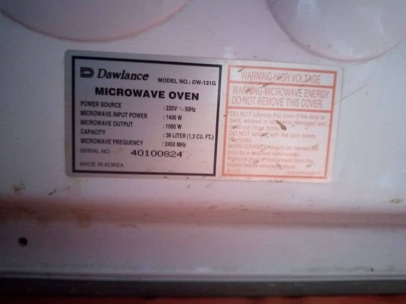 Dawlance microwave oven for sale 0