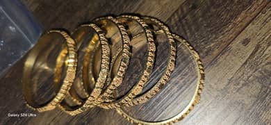 Gold plated bangles