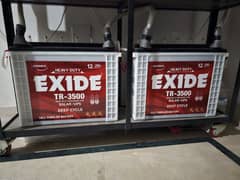 Exide Tall Tumbler Batteries TR-3500, 290AH Used