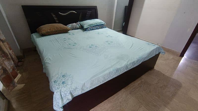 wooden bed with mattress 3