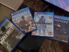 PS4 SLIM EDITION 500GB, WITH CONTROLLER, WITH 4 GAMES