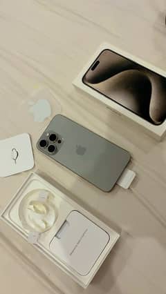 Iphone 15 pro max BH 100% box open condation