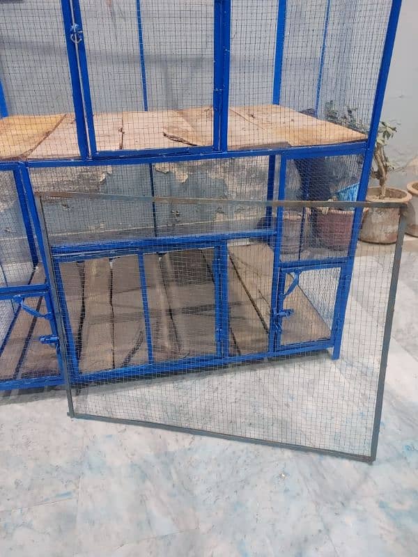 heavy iron cage 5ft by 4ft front side say 3ft total 1