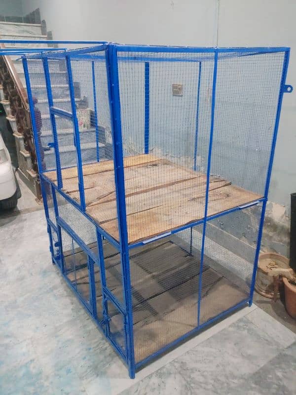 heavy iron cage 5ft by 4ft front side say 3ft total 4