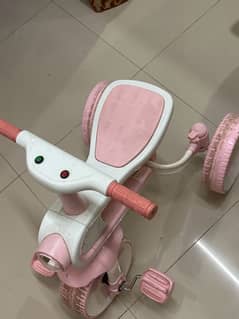 tri cycle pink colour for girl