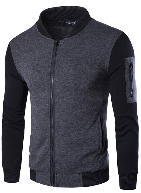 1 pc man's Fit body fleece jacket -grey 0