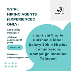 We are hiring agents for call center Experienced only! inbound