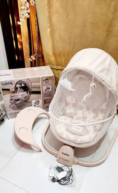 baby swing cot electric with remort skin colour