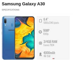 Samsung galaxy A30