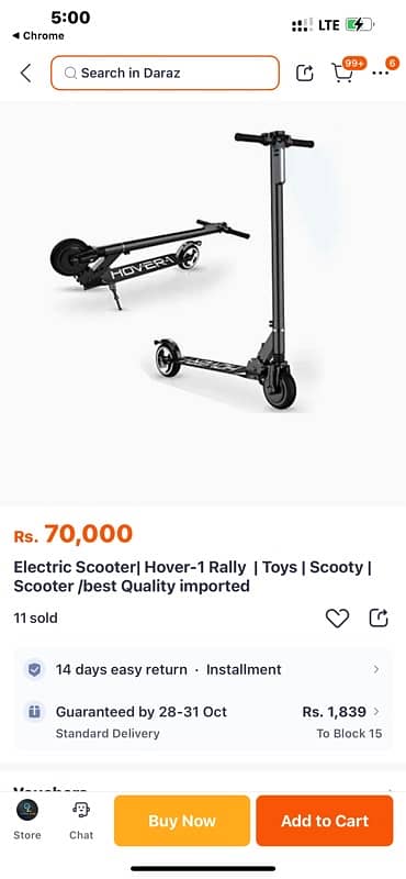 Electric scooty Hover 1 7