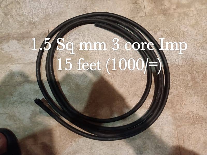 10 mm 4 core/ 10mm, 6mm, 4mm, 2.5 mm, 1.5mm cables 16