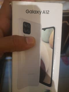 Samsung galaxy a12 4gb 64 gb white with box new mobile