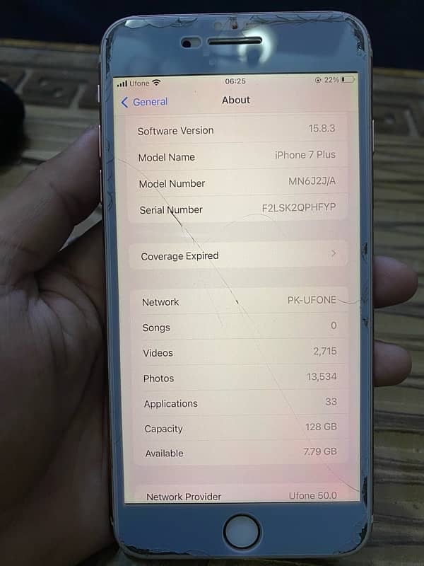 I phone 7 Plus 128 GB Rose Gold Color Perfectly Working Best Condition 9