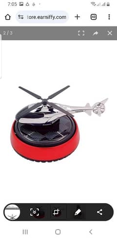 Helicopter Alloy Solar Car Air Freshener