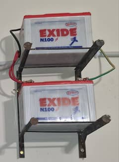 2 piece Exide N100 battery almost new