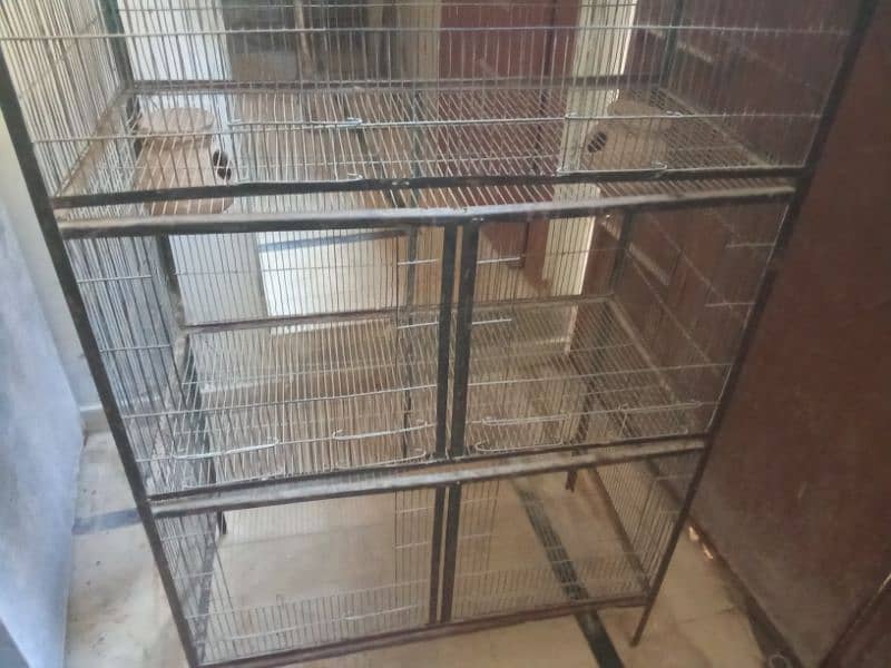 Birds Iron Cage with Egg Pots 2