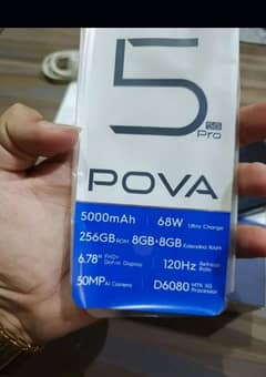 techno pavva 5G pro 8 plus 8GB 256 GB 8 month warranty available