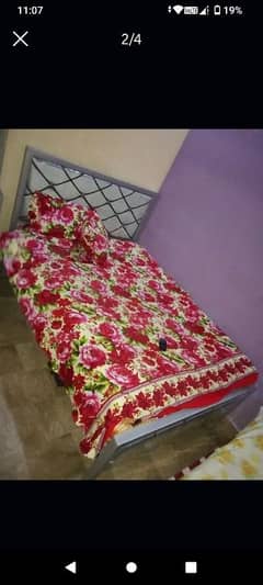 Bed with mattress and Dressing