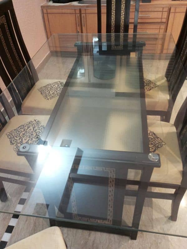 Dining table set| With 6 poshish Chairs 2