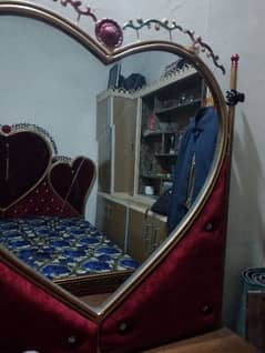 iron furniture king size bed and dressing table