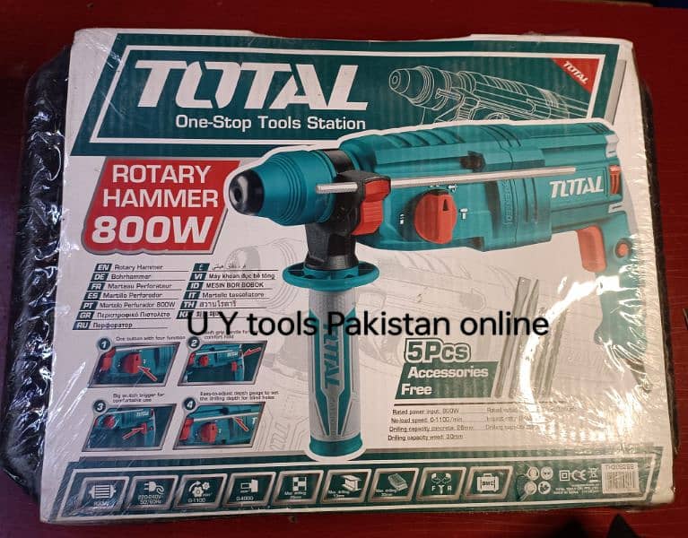 total Rotary  impact hammer drill 26mm 03029547345 0