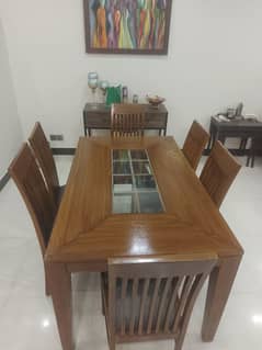 6 chairs dining table set 0