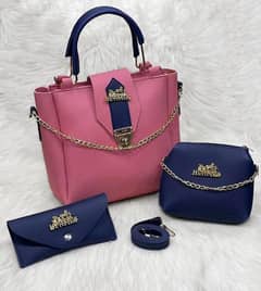 Handbag. color in pink blue