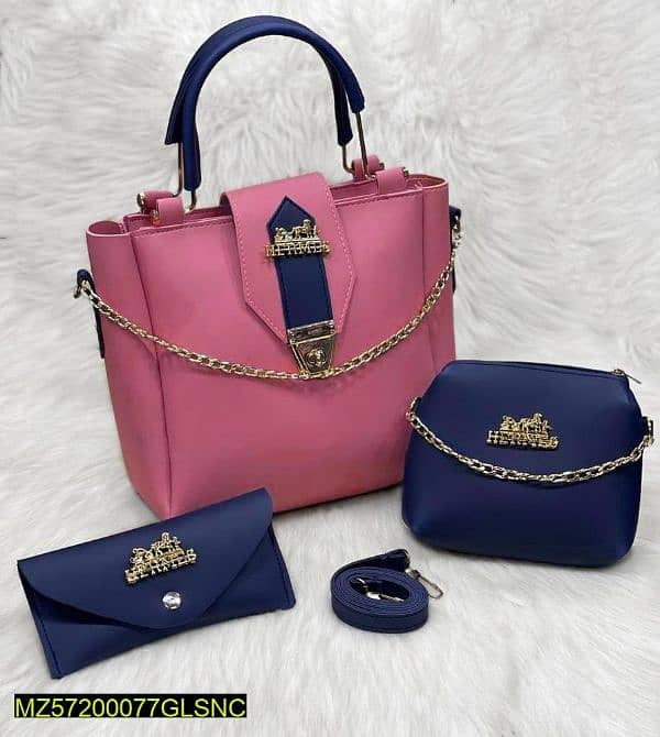 Handbag. color in pink blue 2