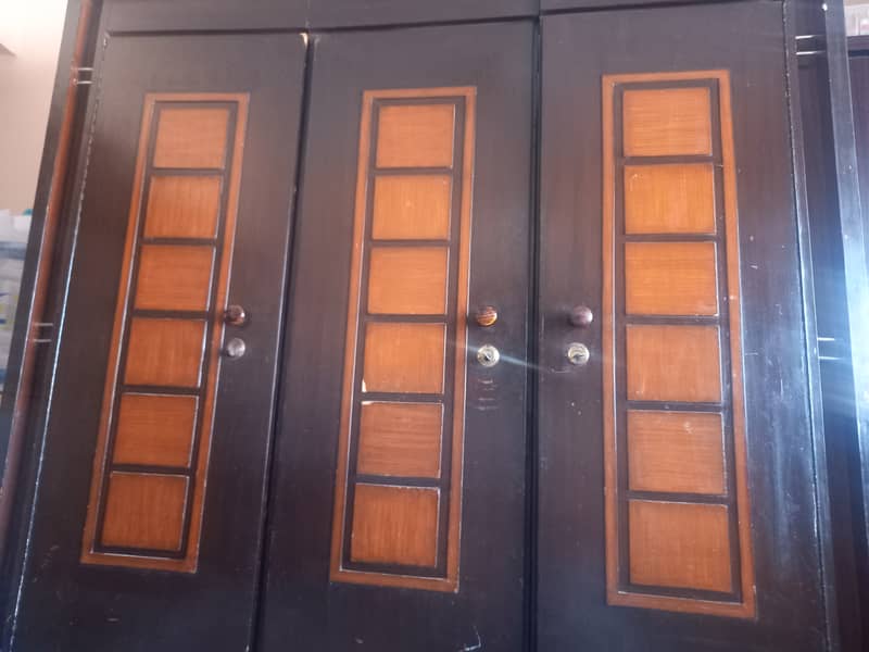 Wooden  3 doors cupboard 6