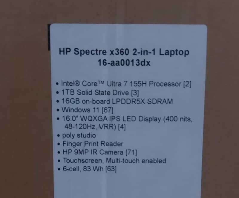 HP Spectre x360 16 AA0013dx (slightly demage in cargo delivery) 13