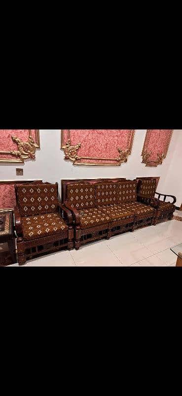 Original tahli wood 5 seater sofa 1