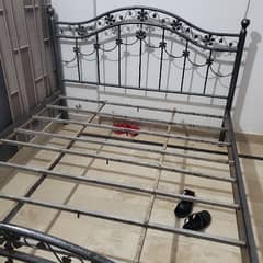 double bed iron with mattress 0