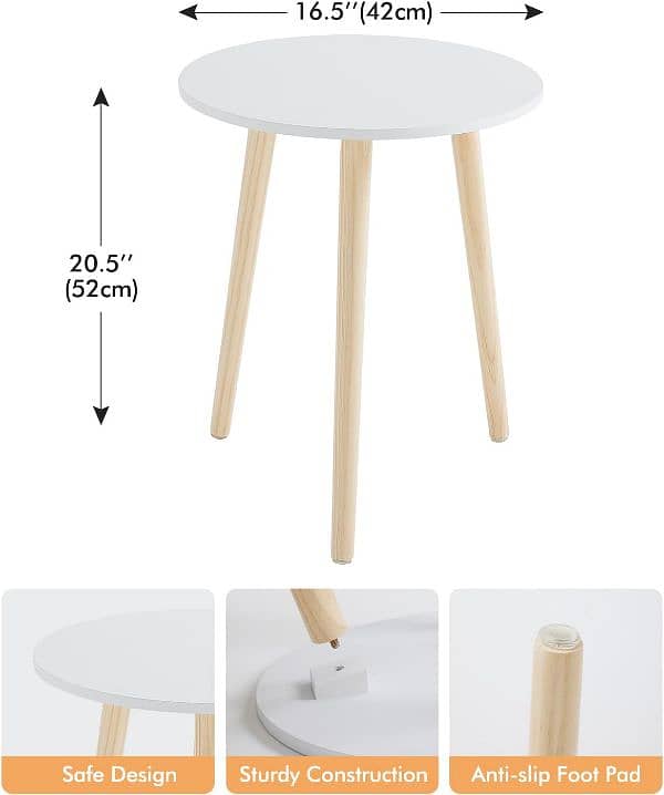 Curved Foldable Side Table, Coffee table 3