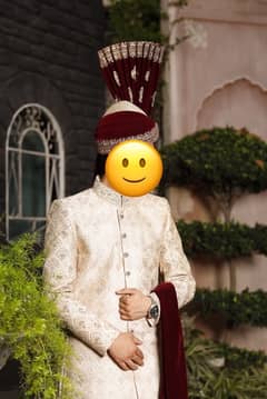 New Groom Sherwani With Khulla