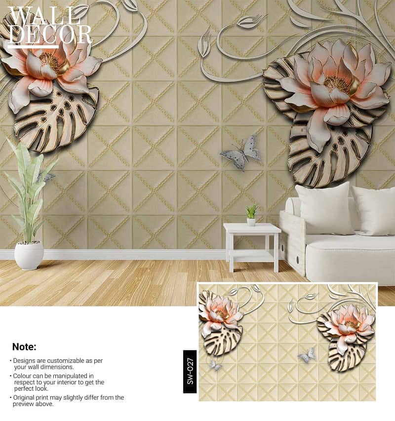 3D WallPaper / Wall flex Sheet / pvc Wallpaper / Wallpaper 4