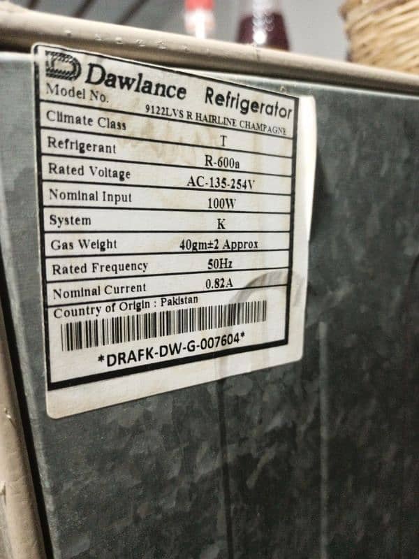 DAWLANCE FRIDGE FOR SALE 3